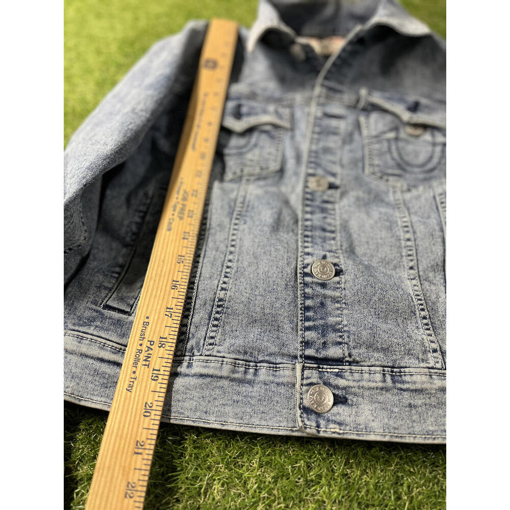 True Religion Brand Jeans Juniors Large Jean Jacket Denim - Picture 10 of 12
